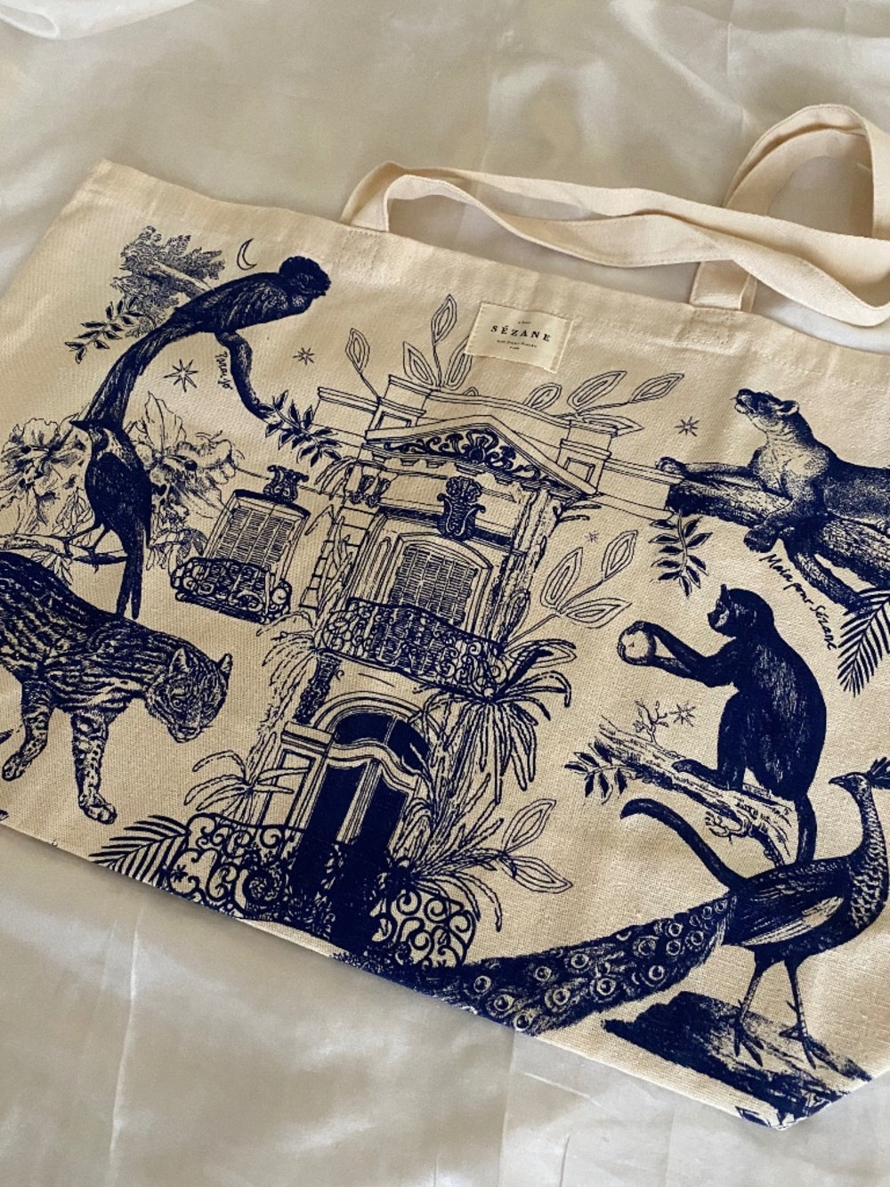 Sezane Jungle Print Tote *Like New*